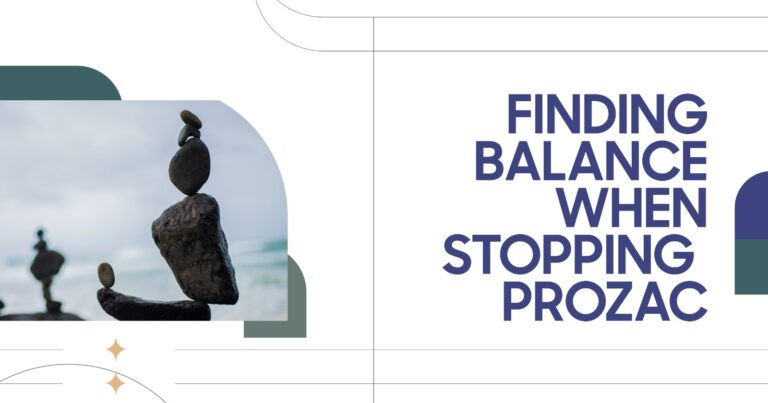 Finding balance when stopping Prozac: Stacked stones on a beach symbolize stability during medication withdrawal.